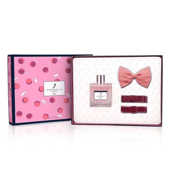 Jacadi - Mademoiselle Petite Cerise Giftset EDT Spray & 3x Hair Clips For Kids (100ml)