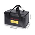 thumbnail image 3 of Premium Fireproof & Explosion-Proof Lipo Battery Storage Bag with Handheld Belt, 26x13x15cm Silver, PVC Outer & Fiberglass Inner, Secure Fastening Tape Closure for Safe Charging, Transport & Storage, 3 of 7