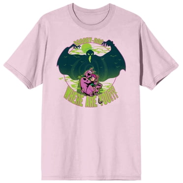 Scooby Doo and Shaggy Creepy Men's Pink Graphic Tee- XL