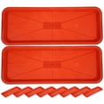 thumbnail image 1 of MOVTOTOP 10Pcs Rectangular Planter Tray Plastic Flower Pot Tray Plant Saucer Tray Plastic Reusable Bonsai Pot Saucer, 1 of 7