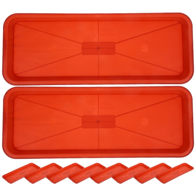 MOVTOTOP 10Pcs Rectangular Planter Tray Plastic Flower Pot Tray Plant Saucer Tray Plastic Reusable Bonsai Pot Saucer