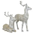 thumbnail image 1 of Plutus Brands PBTH92475 Décoration de Cerf en Résine&44; Blanc - Lot de 2, 1 of 1