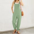 thumbnail image 3 of B91xZ Womens Overalls Workout Ribbed Sleeveless Sport Jumpsuits,Mint Green M, 3 of 5