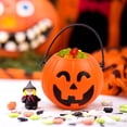 thumbnail image 4 of C Plastic Pumpkin Bucket Halloween Candy Bucket For Kids Trick Or Treat Container 17Cm 6.7 Inches Pumpkin Pail For Halloween Party Favors Candy Collection, 4 of 5
