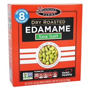 SeaPoint Farms - Emballés de snack torréfié sec d'Adamame Sel de mer - 6.35 oz.