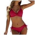thumbnail image 1 of Yammkia Tankini Swimsuits for Women Women's Tankini Sets Two Piece Swimsuit Scoop Neck Ruched Adjustable Straps Drawstring Mid Rise(Wine,M), 1 of 9