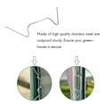 thumbnail image 1 of Greenhouse Glazing Clips, Stainless Steel W Type Clips Leaf Spring Clips for Greenhouse Glass House Twin-Hall Web 100PCS, 1 of 5