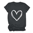 thumbnail image 2 of EGNMCR T-Shirts pour Femmes T-shirt à Col Rond Imprimé à Manches Courtes pour Femmes, Mode Décontractée, Coupe Ample, Hauts, 2 of 6
