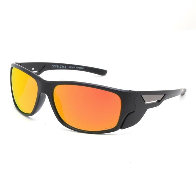 Workload Black and Red Wraparound Protective Eyewear