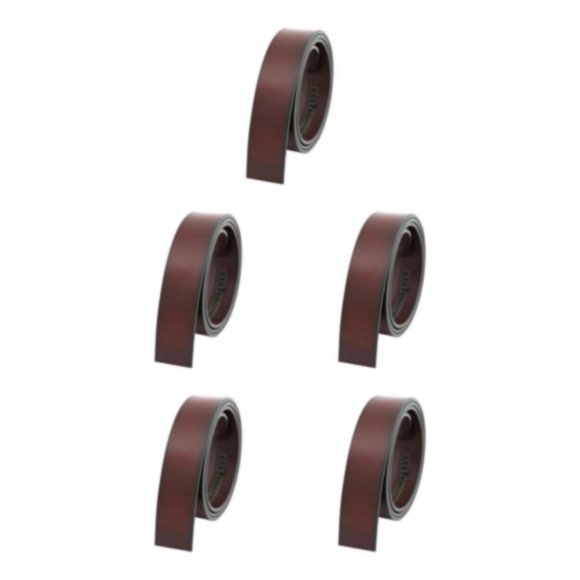 Decodeary Vintage Leather Strap Automatic Buckle No Casual Belt Buckle Dress for Mens Red Brown 125cm 5Set