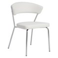 thumbnail image 1 of Brika Home Chaise d'Appoint Empilable en Simili Cuir en Blanc, 1 of 4