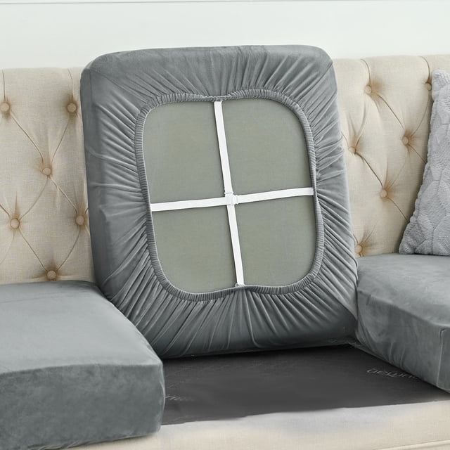Sofa Cover Full-Bag Couch Protector | Polyester Anti-Scratch Slipcover | Wraps Back & Arms | Breathable Summer Fabric | Machine Washable | Fits Living Room, Office | 1 Pack