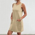 thumbnail image 3 of FAIWAD Robes d'Été pour Femmes 2024 Décontractées Sans Manches Robe Débardeur d'Été avec Poches Robe Mini Bohème de Plage, 3 of 7