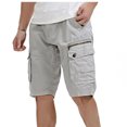 thumbnail image 4 of Men's Workout Cargo Shorts Lightweight Hiking Flat Front Shorts Tactical Work Shorts with Multi Pockets, 4 of 5