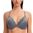 thumbnail image 2 of MELENECA Female Racerback Front Closure Unlined Underwire Bra for Women Anthracite 46C, 2 of 5