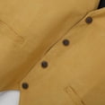 thumbnail image 4 of Kcodviy Mens Gentlemens Plays Suede Soft Jacket Men Retro V Neck Solid Mens Rain Proof Jacket Color Pocket Button Leather Jacket Fleece Vest, 4 of 8