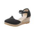 thumbnail image 2 of Weiqiqre Sandales à Talons pour Femmes, Chaussures d'Été pour Dames à Plateforme Compensée à Bout Fermé Sandales Décontractées pour Femmes Rabais, 2 of 9