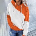 thumbnail image 2 of Timegard Womens Tops Long Sleeve Drawstring Hooded Sweatshirts Color Block Casual Loose Pullover Top, 2 of 4
