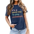 thumbnail image 1 of A Female Pickleball Player T Shirt With Letter Prints, 1 of 3