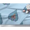 thumbnail image 2 of Soimoi Modal Satin Fabric Leaves & Floral Block Print Fabric by Yard 42 Inch Wide, 2 of 3