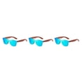 thumbnail image 4 of Decodeary Protection Wooden Fashion Colorful Lens Options Lightweight Frame blue 3Set, 4 of 6