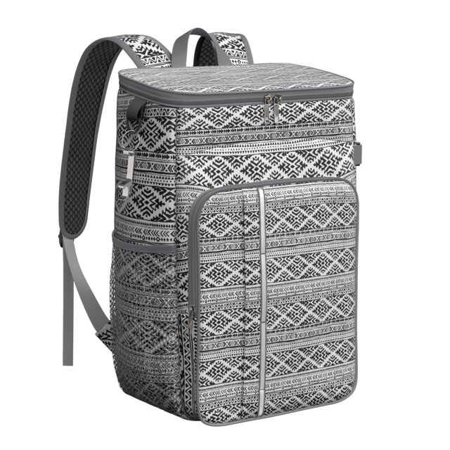 Aesthetic Insulated Backpack Cooler - 20L Soft Cooler Bag, Earthy Design for Beach & Travel