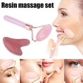 thumbnail image 2 of Jade Roller & Gua Sha Face Body Therapy Massager Stone FAST FAST H3Q2, 2 of 9