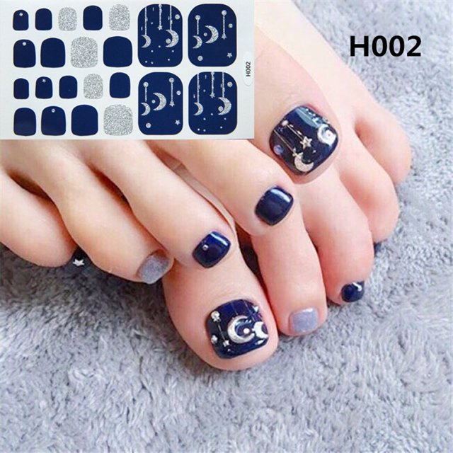 PVCS Foot Stickers Foot Nail Stickers Waterproof For Female DIY Nail Decoration Art