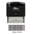 thumbnail image 1 of Self Inking Rubber Stamp Shiny Stamper Upto 5 Lines Of Custom Text 25mm x 70mm, 1 of 1