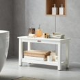 thumbnail image 2 of Shower Bench Seat for Inside Shower Poly Lumber Shower Stool for Shaving Legs Bathroom Shower Foot Rest with Storage Shelf Plastic Shower Chair Seat for with Adjustable Feet, 2 of 6