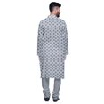 thumbnail image 3 of Atasi Printed Long Asymmetric Kurta Pajama Set For Men Party Wear Clothing, 3 of 4