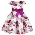 thumbnail image 1 of AJIWYH Robe à Bretelles de Plage à Manches Courtes pour Tout-Petits Filles, Imprimés Floraux, Vêtements de Princesse, Violet, 6 Ans, 1 of 8