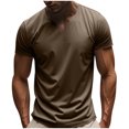 thumbnail image 1 of Styesk T-Shirts pour Homme Couleur Unie Mode Décontractée Exercice Col en V Ample Manches Courtes, 1 of 8
