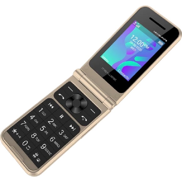 MAXWEST Neo Flip LTE 4G - Téléphone Intelligent Déverrouillé GSM - Modèle International - Or - Neuf