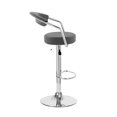 thumbnail image 2 of Zool Contemporary Adjustable Faux Leather Barstool - Black Licorice, 2 of 2