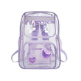 thumbnail image 1 of IFNWSV PVC Transparent Student Bag Large Capacity Backpack Travel Transparent Backpack PVC Large School Bag, 1 of 4