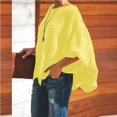 thumbnail image 3 of VgaVtl Womens Oversized Sweater Long Sleeve Pullover Womens Sweaters Hollow Solid Knitted Yellow Sweaters, 3 of 4