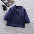 thumbnail image 2 of SHTXOZHI Manteau Robe Garçon Fille Manches Longues Trench-Coat Automne Hiver 1-6 Ans, 2 of 5