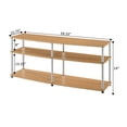 thumbnail image 3 of Convenience Concepts Designs2Go Three-Tier 60" TV Stand in Light Oak Wood Finish, 3 of 7