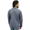 thumbnail image 4 of Atasi Kurta Gris pour Homme Chemise à Col Rabattu Col Ethnique Indien Vêtements-Petit, 4 of 7