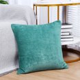 thumbnail image 2 of PiccoCasa Soft Water Repellent Throw Pillow Covers Peacock Blue 18x18 Inch, 2 of 7