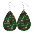 thumbnail image 4 of Boucles d'Oreilles Mode Femme Jour de la Saint-Patrick Forme Goutte Verte Impression Clous d'Oreilles, 4 of 9