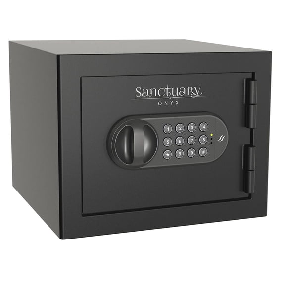 ONYX Series 9.75"" Tall Home & Office Safe, Best in Class Steel Security Safe<br> With Electronic Lock & Fire Protection (0.5 Cu. Ft.) - SA-ONYX1