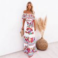 thumbnail image 3 of Nouvelle Robe Longue à une Épaule Imprimé crocus Printemps et Été 2024 Grande Balançoire pour Femmes, 3 of 5