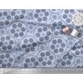 thumbnail image 3 of Soimoi Satin Silk Fabric Snowflake Artistic Decor Fabric Printed Yard 42 Inch Wide, 3 of 3