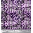 thumbnail image 1 of Soimoi Purple Modal Satin Fabric Leopard & Snake Animal Skin Print Fabric by Yard 42 Inch Wide, 1 of 3