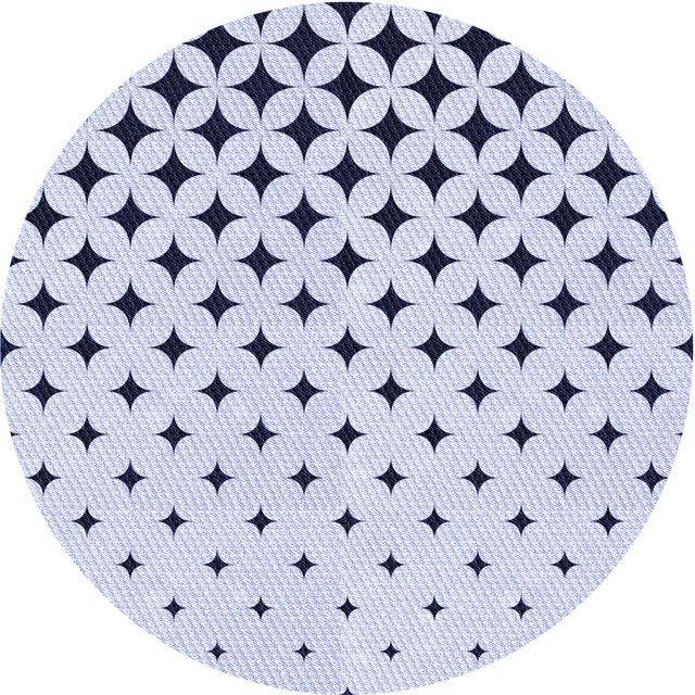 Ahgly Company Tapis Rond Lavable en Machine Intérieur Transitionnel Bleu Lavande, 5 Pieds Rond