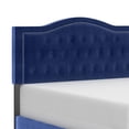 thumbnail image 2 of Modern Velvet Upholstered 60" Queen Bed in Blue, 2 of 7