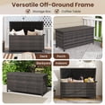 thumbnail image 4 of Costway Coffre de Terrasse en Rotin de 85 Gallons avec Doublure Imperméable, Roues Universelles et Vérin à Gaz, Brun, 4 of 10