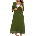 thumbnail image 4 of yievot Robe de Maison pour Femmes Longue à Fermeture Éclair devant Peignoirs Chemises de Nuit avec Poches Tenue d'Intérieur, 4 of 4